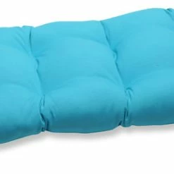Best reviews of 🛒 Pillow Perfect Inc Veranda Turquoise Wicker Loveseat Cushion ⭐