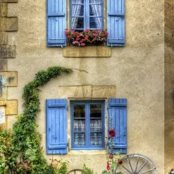 Brand new ✨ WEST OF THE WIND Blue Shutters Outdoor Art, 30x40 🎉