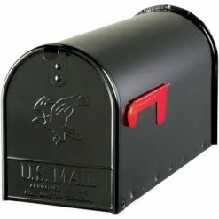 Deals ✔️ Solar Group Gibraltar E1600B00 Elite Post Mount Mailbox With Steel Latch, Black, Large 😀