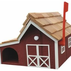 Promo 😀 Furniture Barn USA Wooden Mailbox With Newspaper Holder 🥰