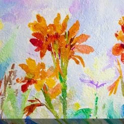 Flash Sale 🔥 WEST OF THE WIND Canna Watercolor Outdoor Art ⌛