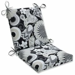 Promo 🛒 Pillow Perfect Inc Out/Indoor Sophia Squared Corners Chair Cushion, Graphite 😍
