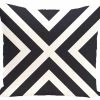 Best Sale 🎁 E By Design "x" Marks The Spot Stripes Print Outdoor Pillow, Bewitching, 18"x18" 💯