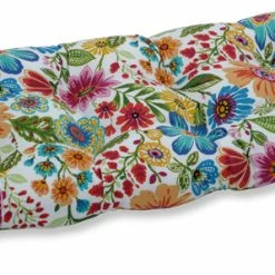 Discount 🌟 Pillow Perfect Inc Gregoire Prima Wicker Loveseat Cushion, 44"x19"x5" 🔔