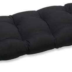 Buy ❤️ Pillow Perfect Inc Fortress Canvas Black Wicker Loveseat Cushion ❤️