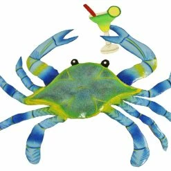 Coupon ✔️ Maryland Blue Crab With Margarita Party Time Haitian Metal Art Wall Decor 🎉
