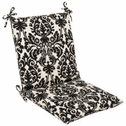 Wholesale 🔔 Pillow Perfect Inc Essence Black Beige Squared Corners Chair Cushion 🎉
