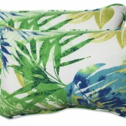 Flash Sale 🥰 Pillow Perfect Inc Soleil Blue/Green Rectangular Throw Pillow, Set Of 2, 18.5x11.5x5 🥰