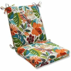Best Pirce 👍 Pillow Perfect Inc Lensing Jungle Squared Corners Chair Cushion, Off-White ✨