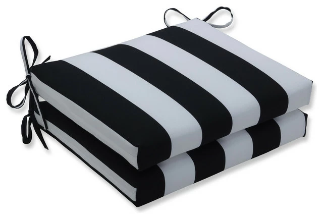 Promo β Pillow Perfect Inc Outdoor/Indoor Cabana Stripe Black Squared Corners Seat Cushion, Set Of 2 π€© 1 Promo β Pillow Perfect Inc Outdoor/Indoor Cabana Stripe Black Squared Corners Seat Cushion, Set Of 2 π€©