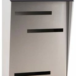 Flash Sale 👍 Mid Century Modern Mailbox, Tri Tone Black, Vertical Large, Stainless 😉