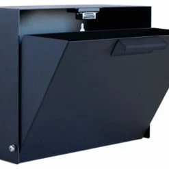 New 🤩 Modern Aspect Cubby Wall Mounted Mailbox W/ House Numbers, Black, Without Numbers 🔥