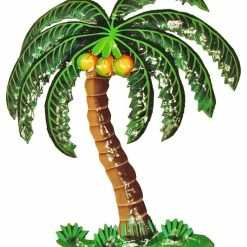 Buy 🎉 Tiki Coconut Tropical Palm Tree Haitian Metal Art 😉