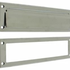 Best deal 😍 Idh By St. Simons, Inc. Genuine Solid Brass Magazine Mail Plate & Open Back Plate, Satin Chrome ❤️